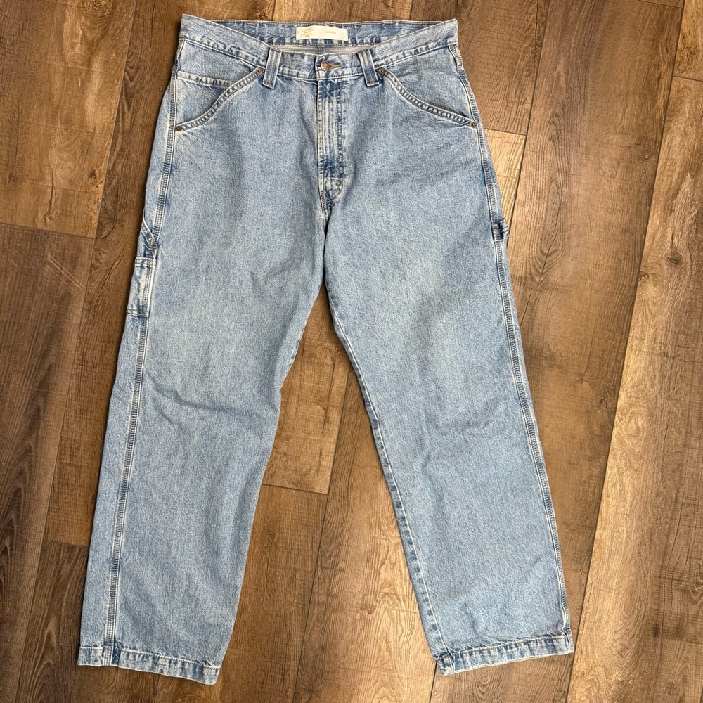 Levi Strauss Gold Carpenter Jeans 36x31 Light Wash Workwear